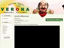 Tablet Screenshot of pizzeriaverona.at